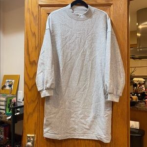 NWT Gap Glitter Gray Sweatshirt Dress